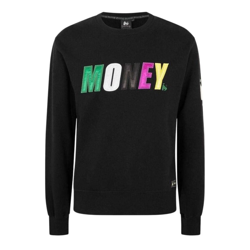 Money Mens Satin Crew Neck Sweatshirt / Black
